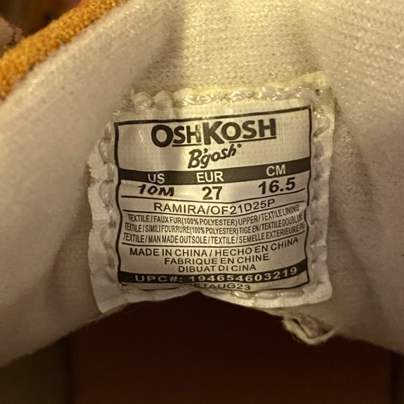 OshKosh BGosh Ramira Toddler Girls Fashion Boots Size 10M Brown Tan winter boots - Picture 6 of 12